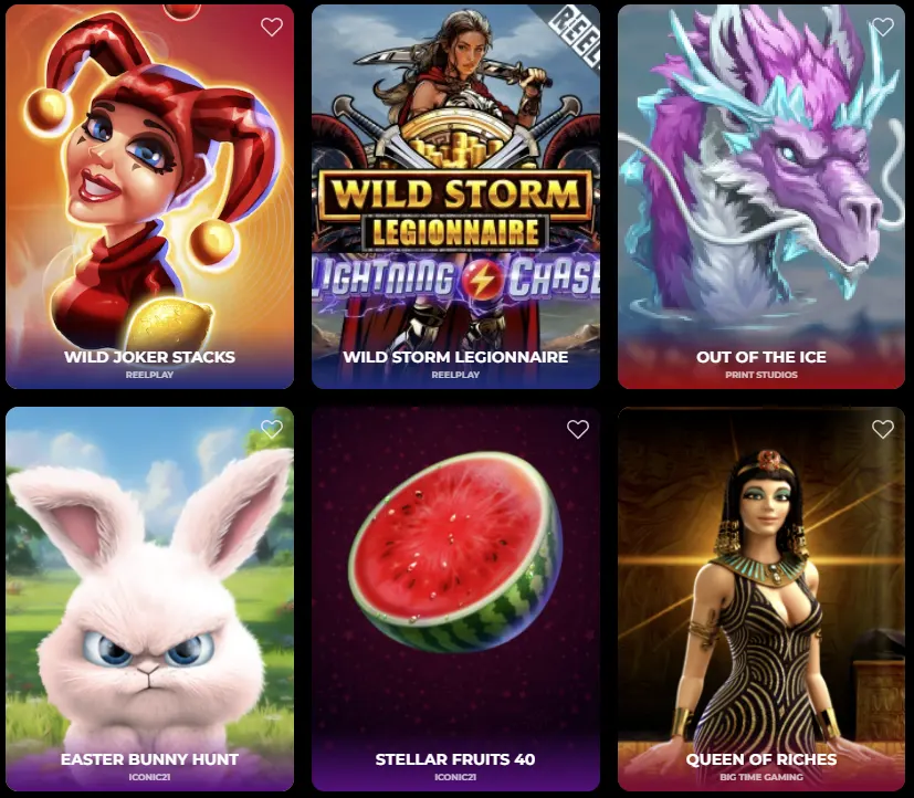 Gokkasten en live games bij Nyxbets Casino